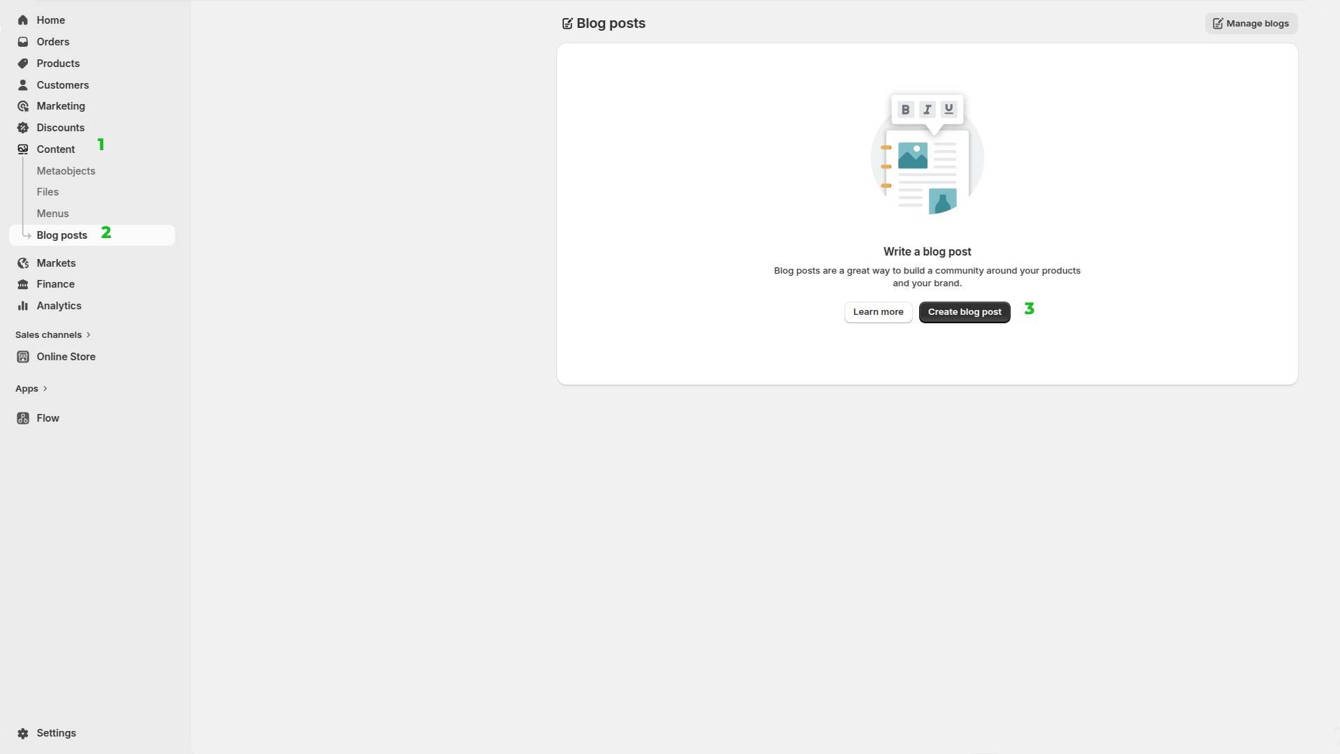 Write Your First Blog Post in Shopify