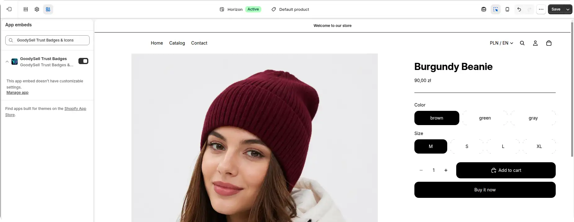 Shopify App embeds