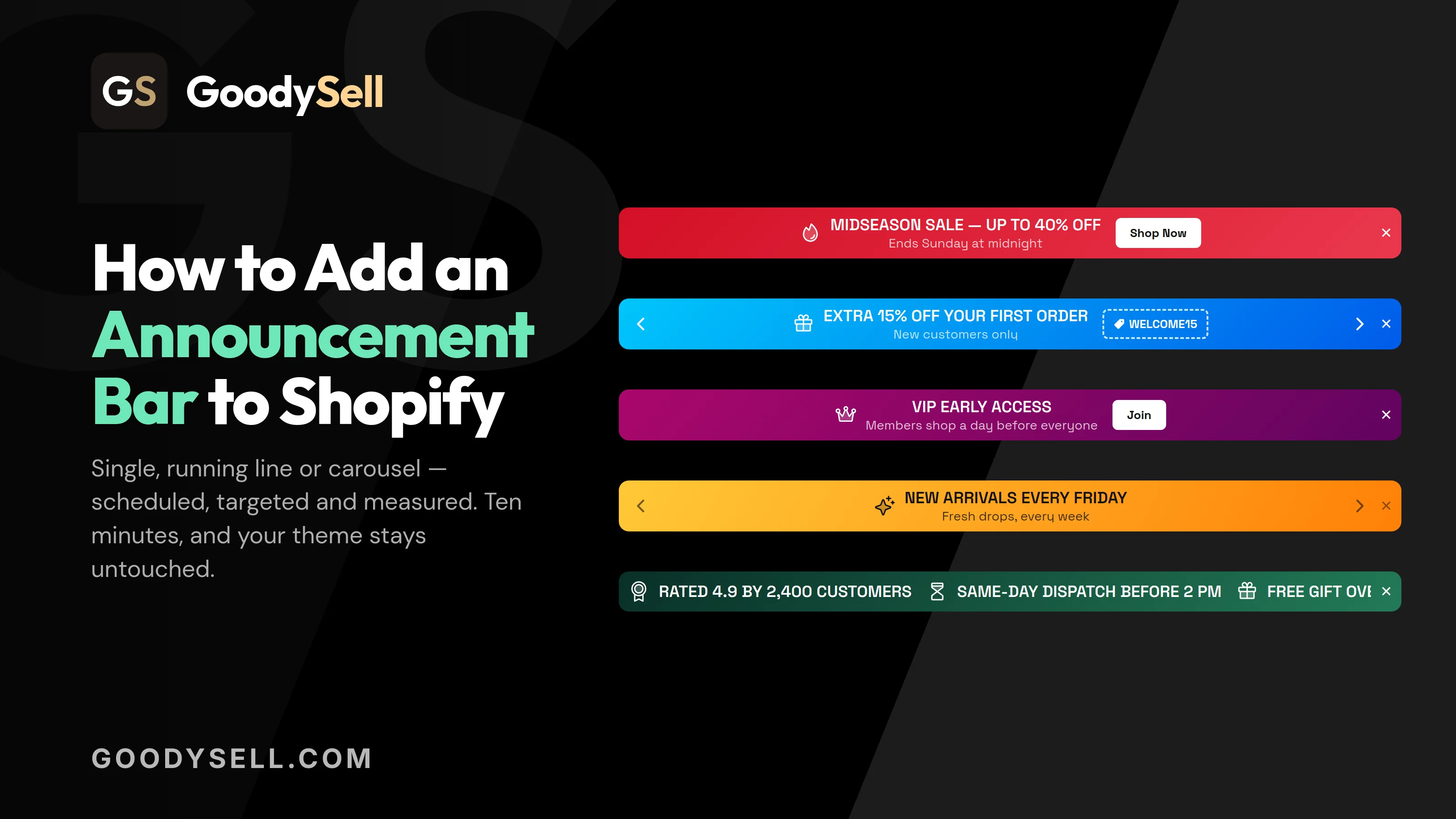 How to Add an Announcement Bar to Shopify