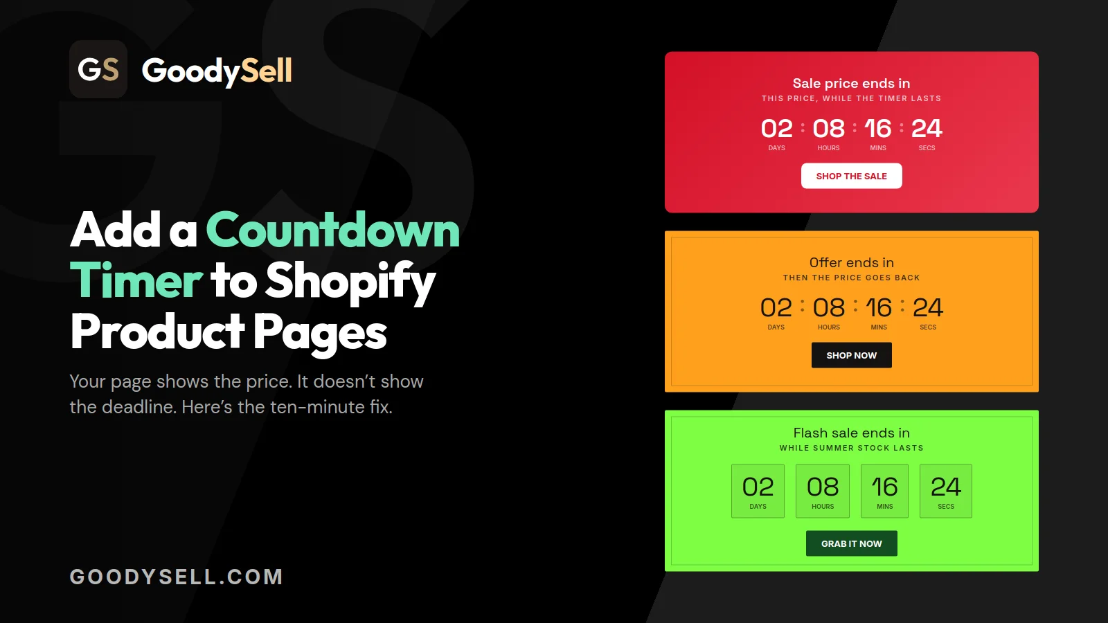 How to Add a Countdown Timer to Shopify Product Pages