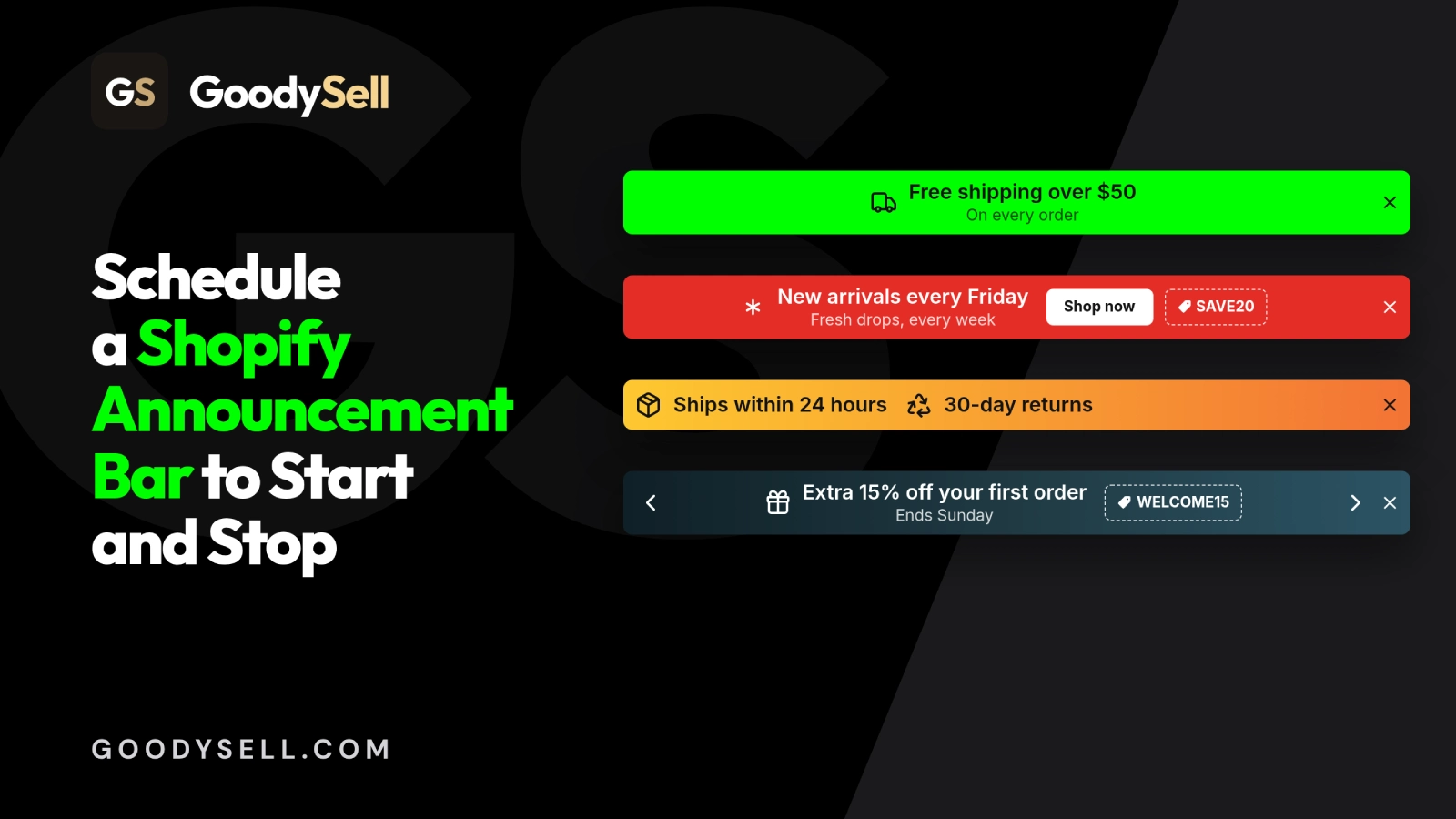 How to Schedule Your Shopify Announcement Bar to Start and Stop Automatically